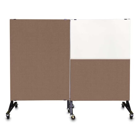 United Visual Products Sliding Door Indoor Enclosed Corkboard, 4 UV9001ACS4824-SATIN-AMETHY